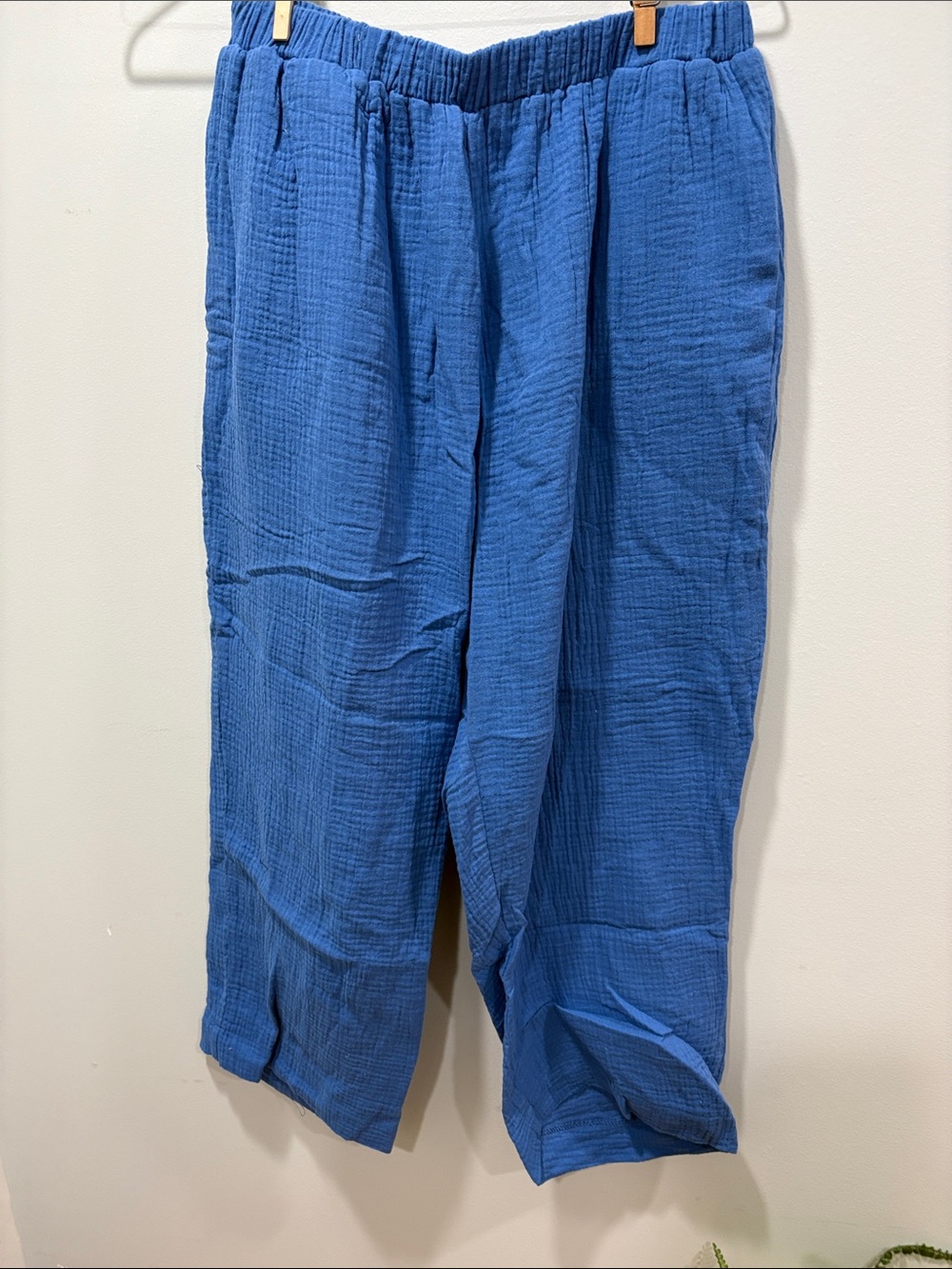 Blue women’s Relaxed Gauze Pants